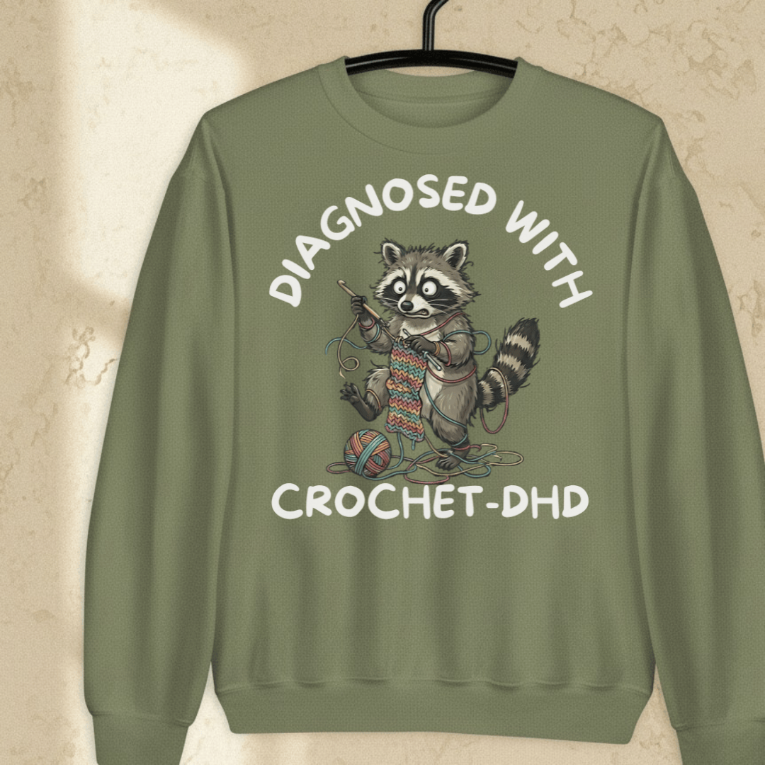 Crochet-DHD Sweatshirt Military Green / S