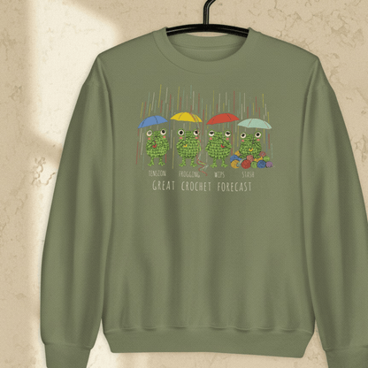 Crochet Forecast Sweatshirt Military Green / S
