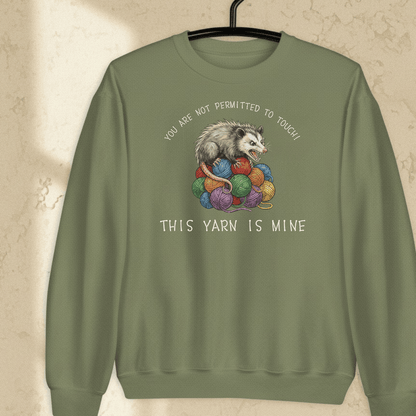 Hissing Yarn Possum Sweatshirt Military Green / S