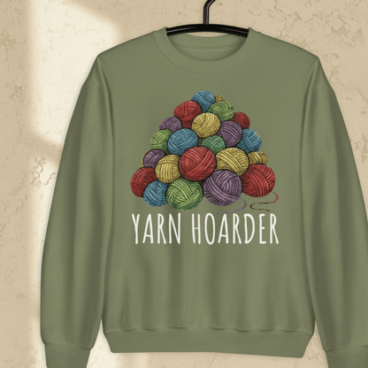 Yarn Hoarder Pile Sweatshirt Military Green / S