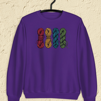 4 Sketched Skeins Sweatshirt Purple / S