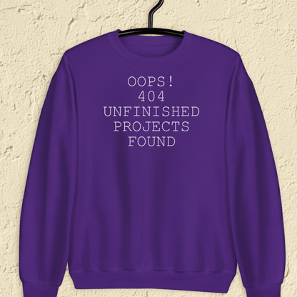 404 Error Sweatshirt Purple / S