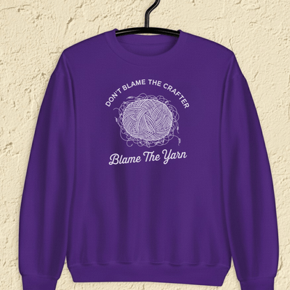 Blame The Yarn Sweatshirt Purple / S