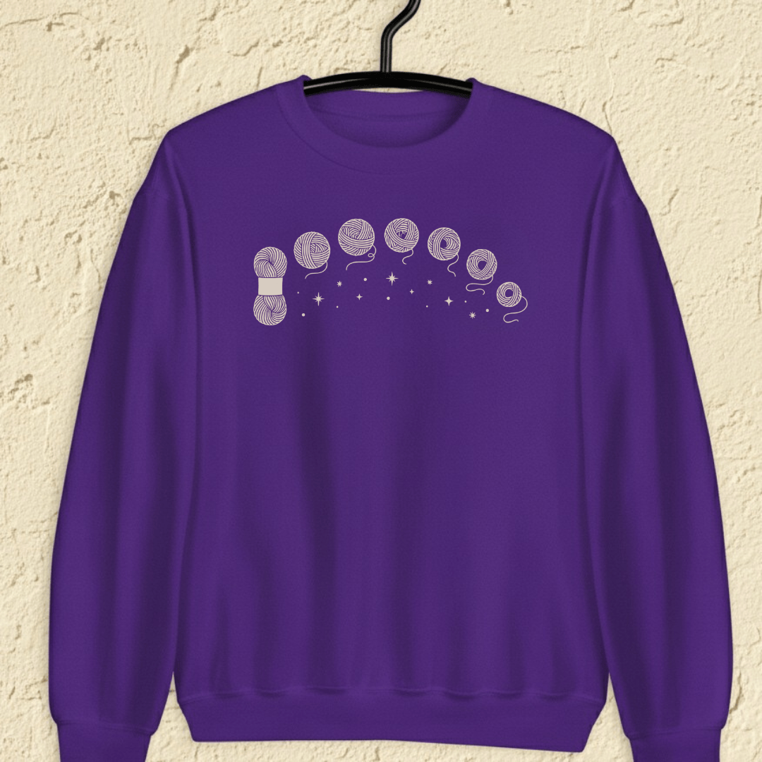 Celestial Yarn Sweatshirt Purple / S