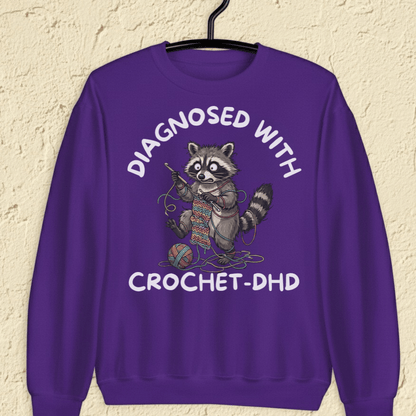 Crochet-DHD Sweatshirt Purple / S