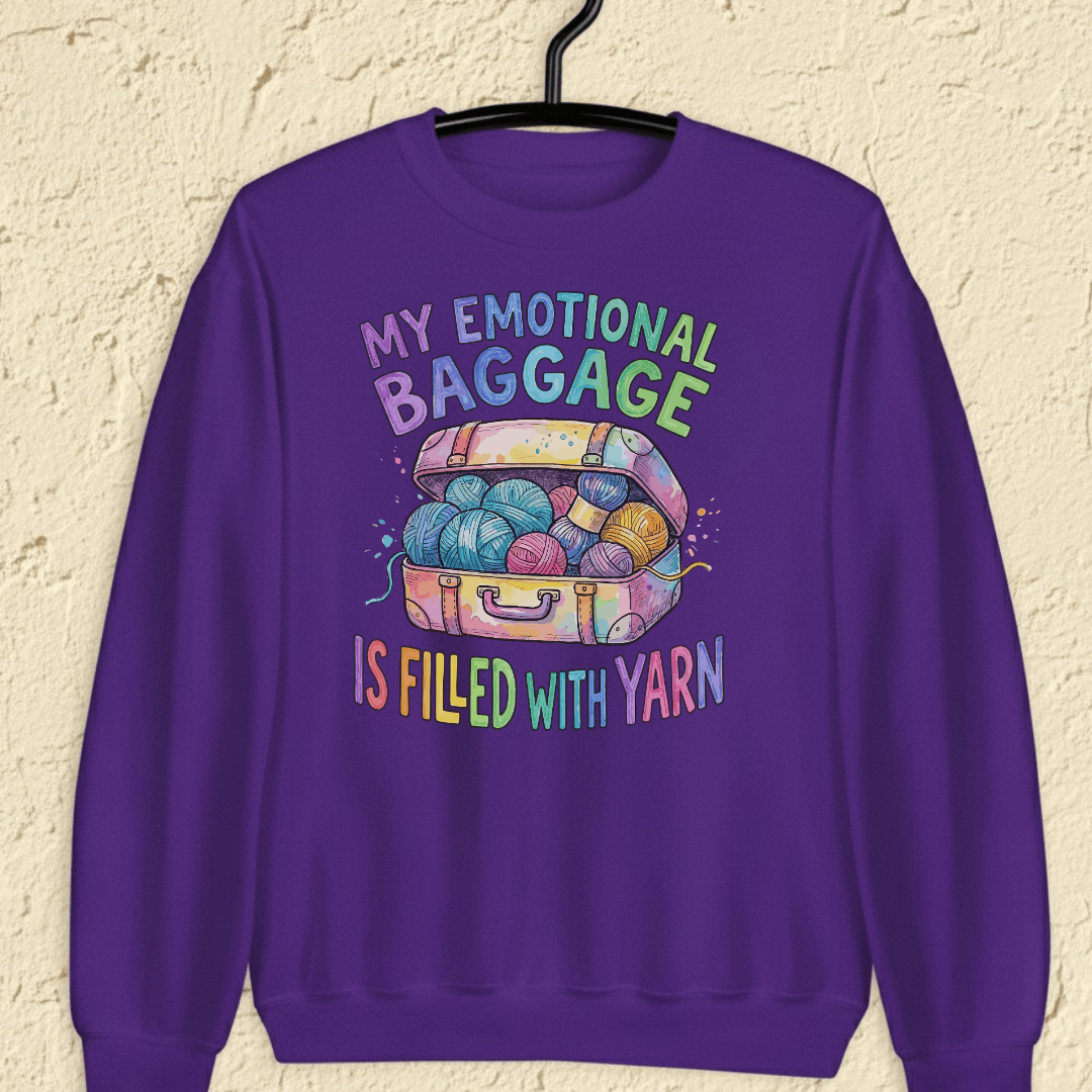 Emotional Baggage Sweatshirt Purple / S