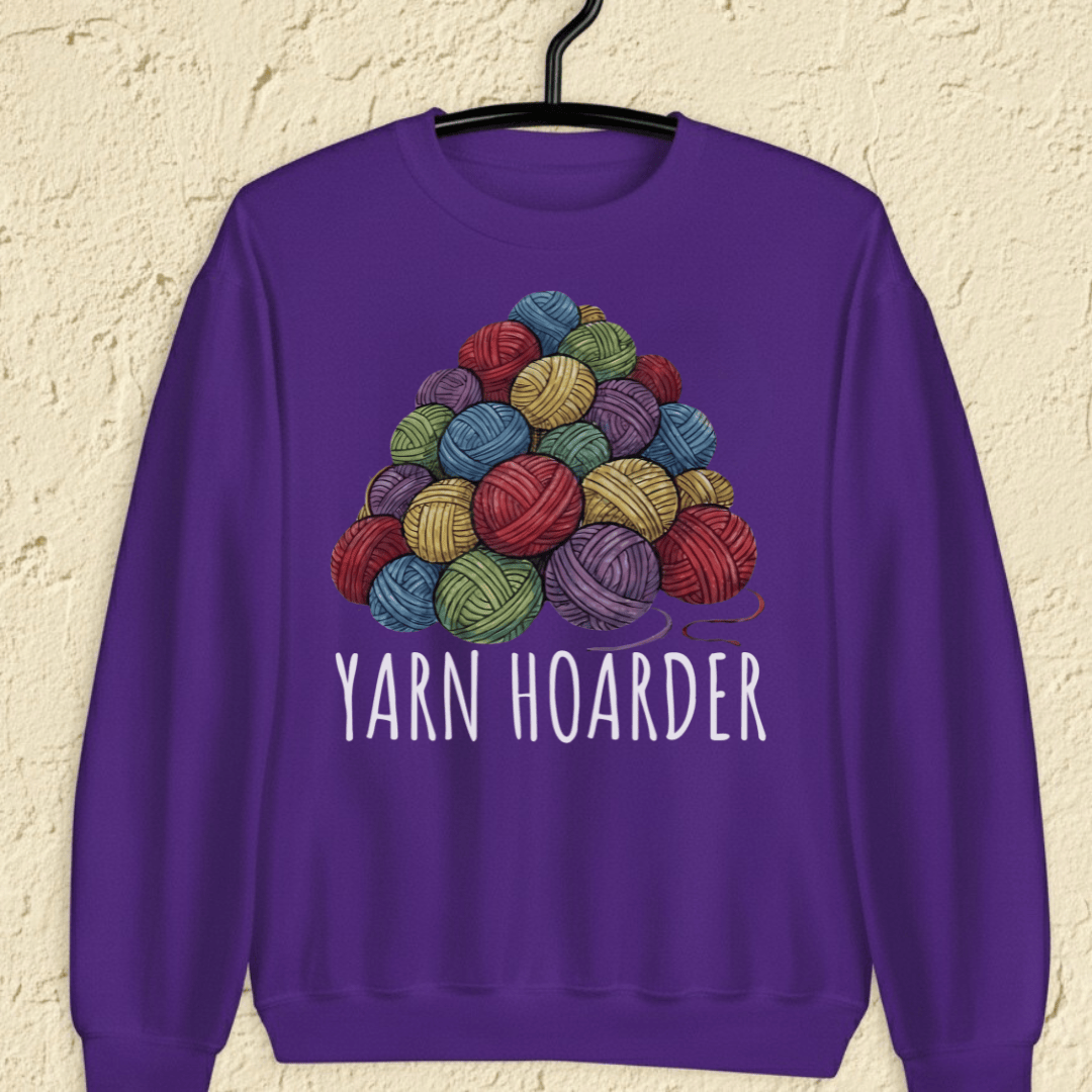 Yarn Hoarder Pile Sweatshirt Purple / S