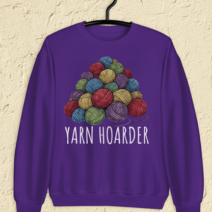 Yarn Hoarder Pile Sweatshirt Purple / S