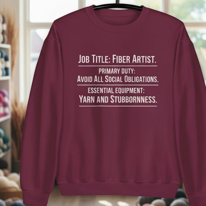Job Title Sweatshirt Maroon / S