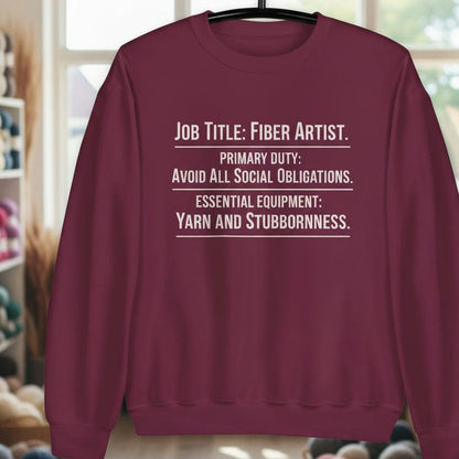 Job Title Sweatshirt Maroon / S