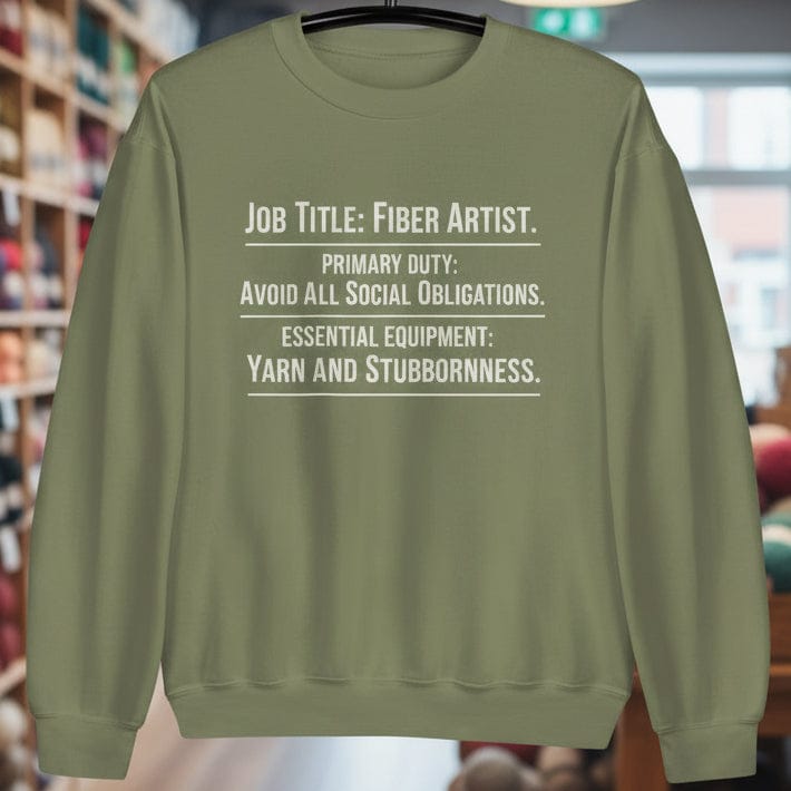 Job Title Sweatshirt Military Green / S