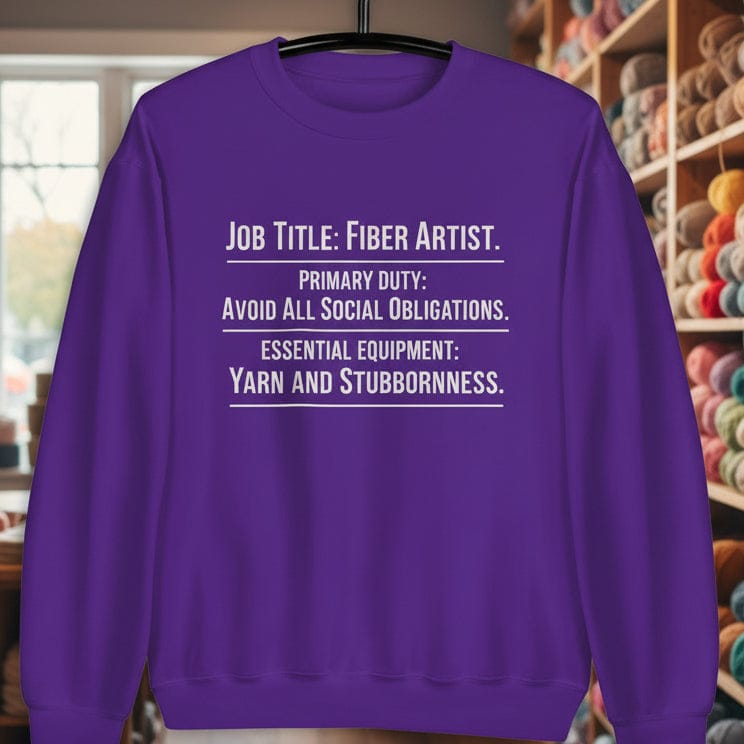 Job Title Sweatshirt Purple / S