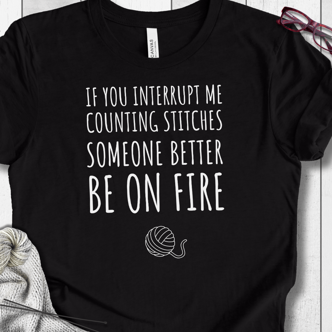 Counting Stitches T-Shirt Black Heather / XS