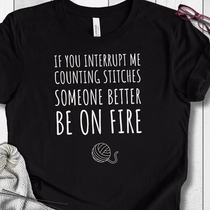 Counting Stitches T-Shirt Black Heather / XS