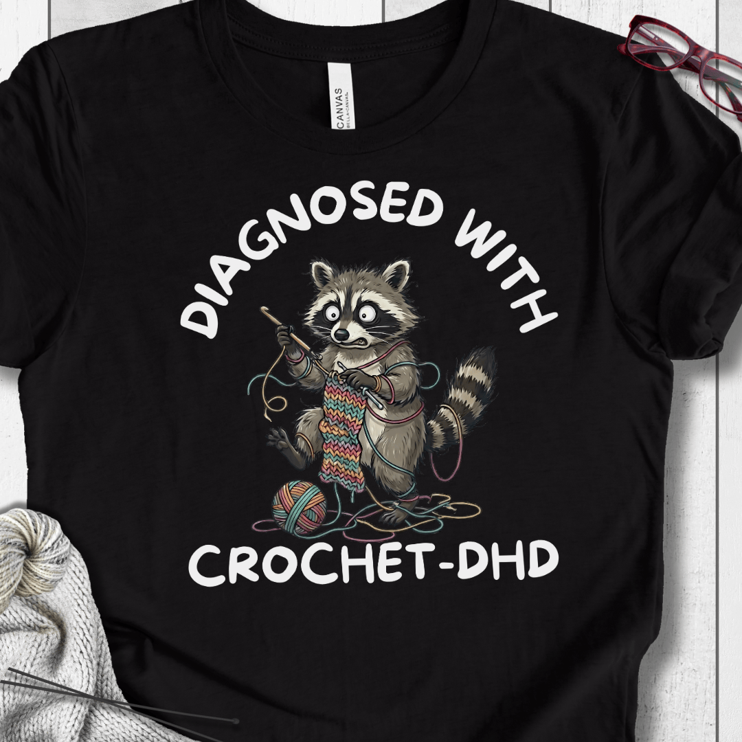 Crochet-DHD T-Shirt Black Heather / XS