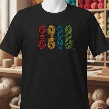 4 Sketched Skeins T-Shirt Black / S
