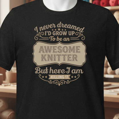 Awesome Knitter T-Shirt Black / XS