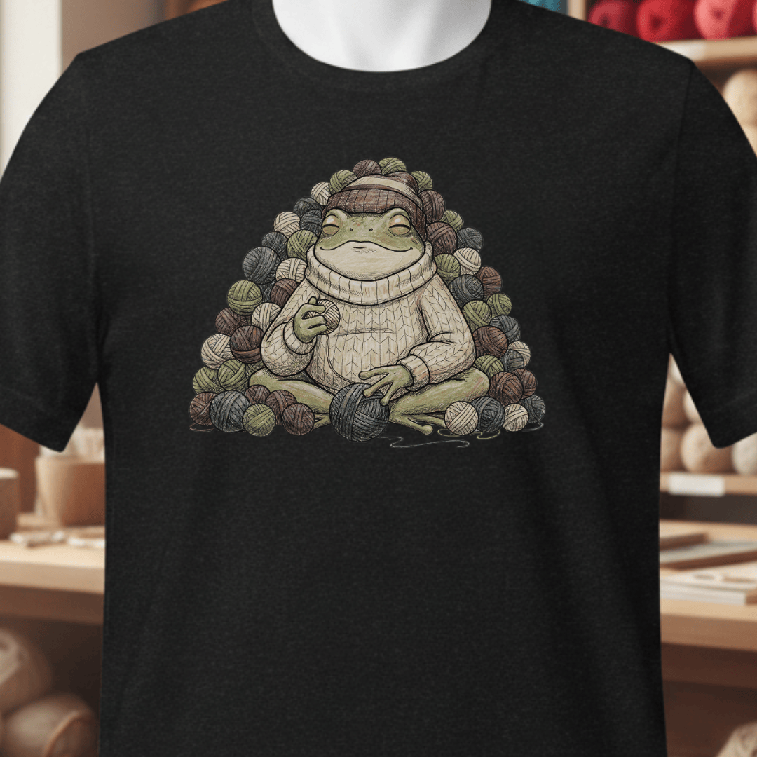 Happy Place Frog T-Shirt Black / XS