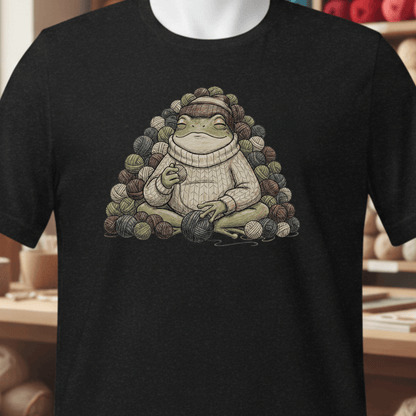 Happy Place Frog T-Shirt Black / XS