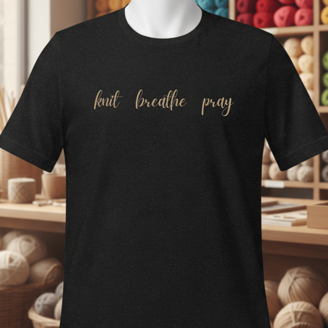 Knit Breathe Pray T-Shirt Black / XS