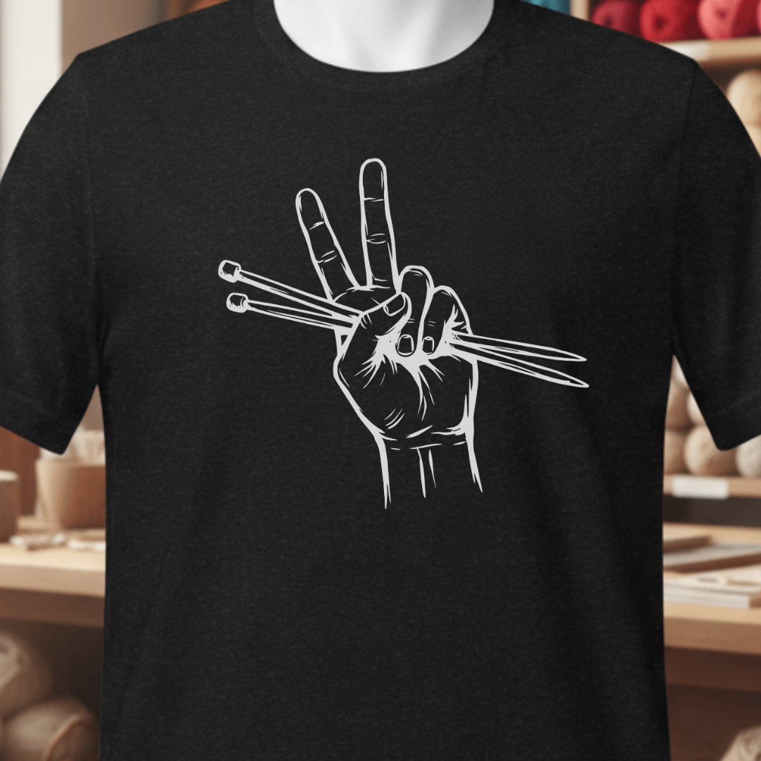 Knit For Peace T-Shirt Black / XS