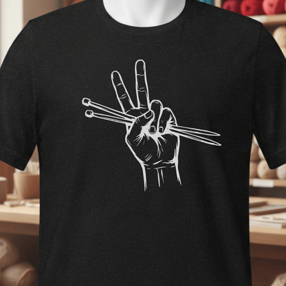 Knit For Peace T-Shirt Black / XS