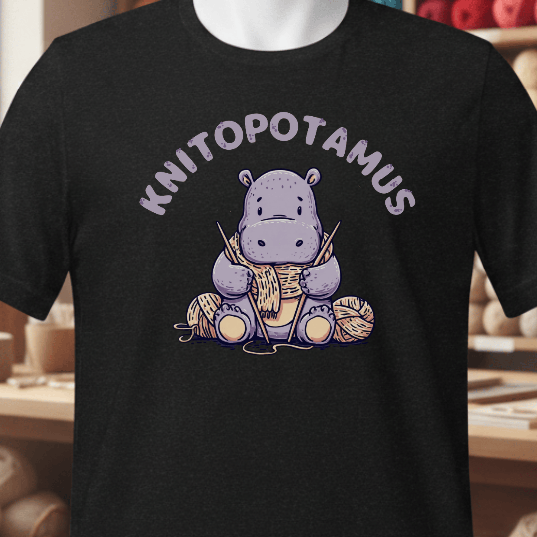 Knitopotamus T-Shirt Black / XS