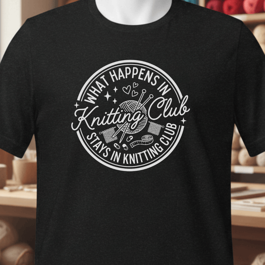 Knitting Club T-Shirt Black / XS