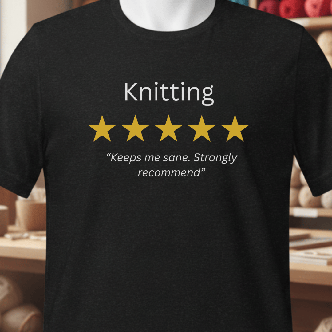Knitting Review T-Shirt Black / XS