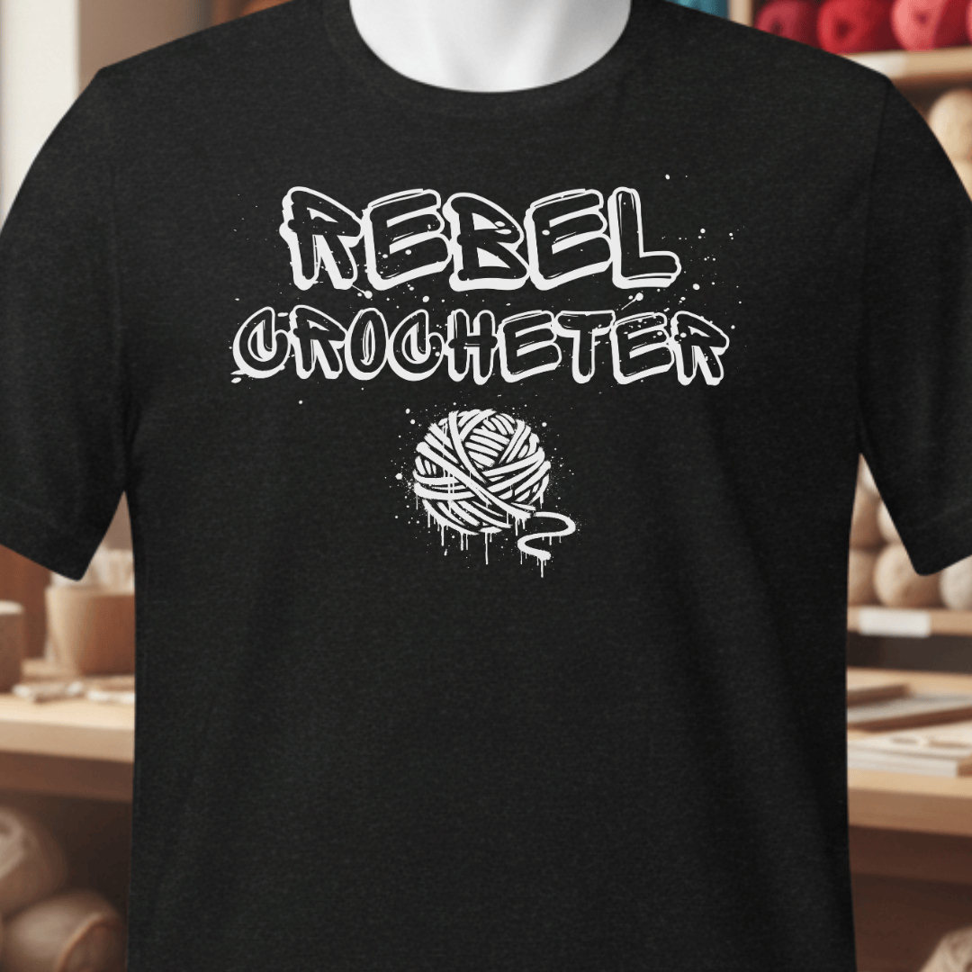 Rebel Crocheter T-Shirt Black / XS