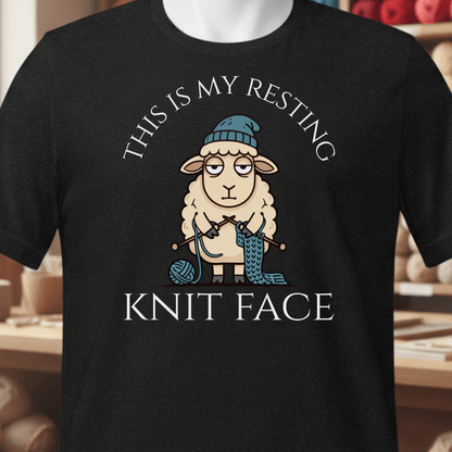 Resting Knit Face T-Shirt Black / XS