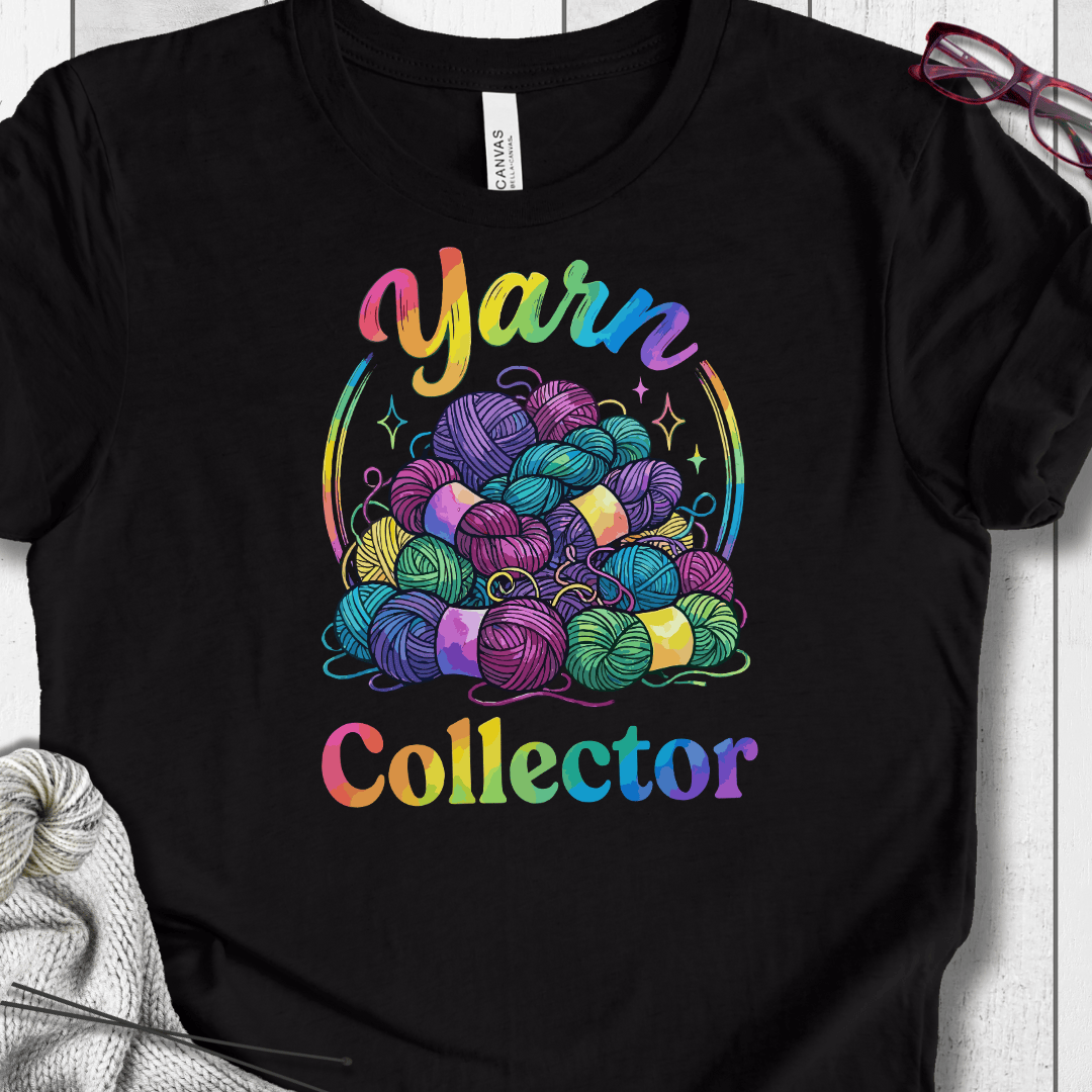 Yarn Collector - Rainbow T-Shirt Black / XS