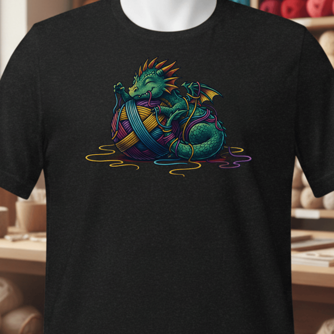 Yarn Dragon Hatchling T-Shirt Black / XS