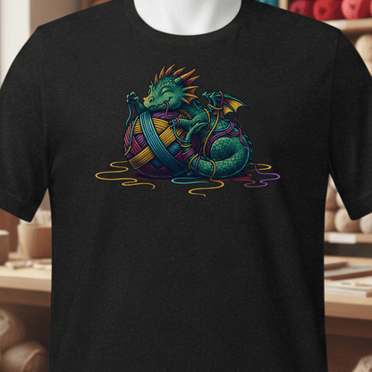 Yarn Dragon Hatchling T-Shirt Black / XS