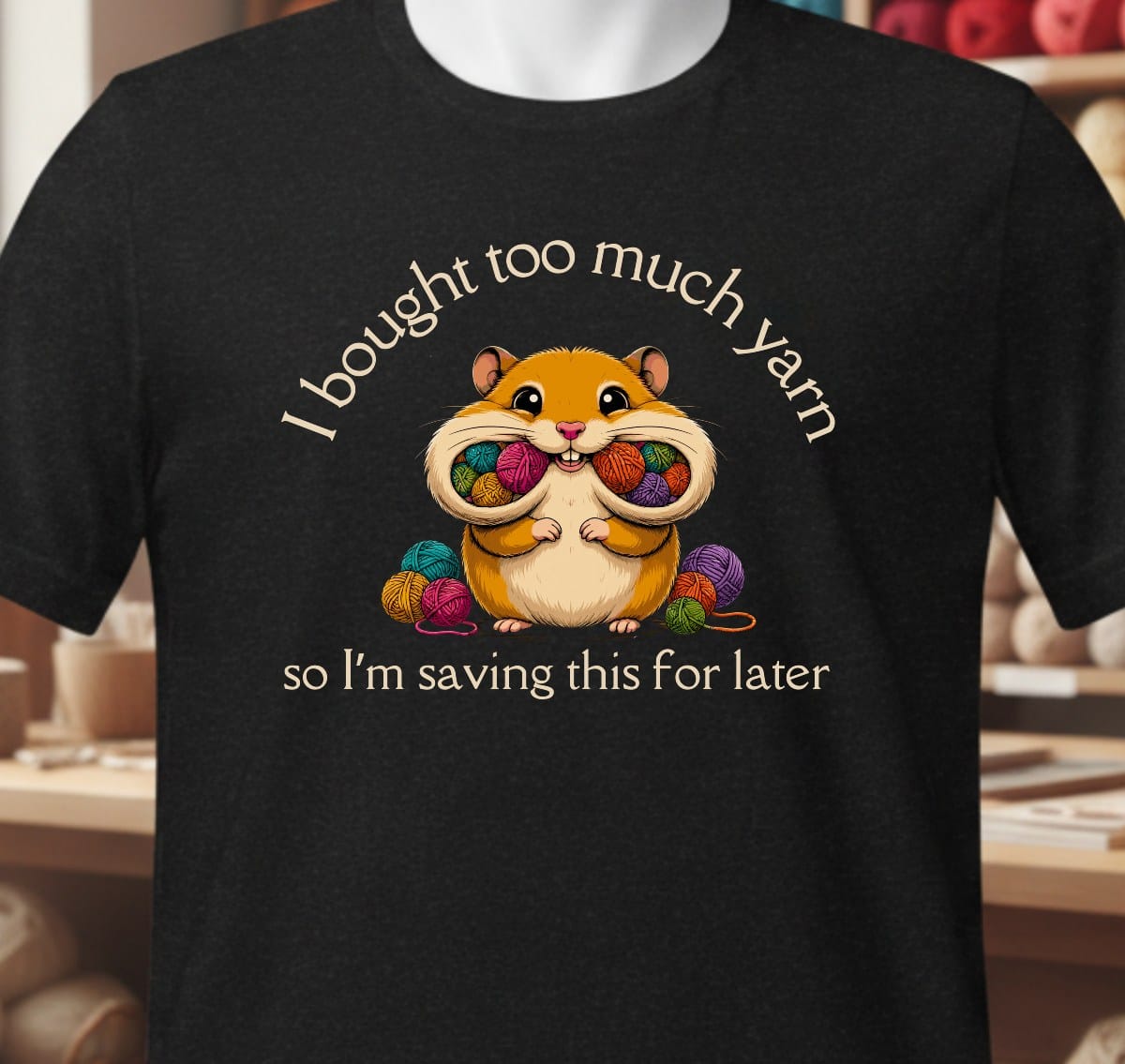 Yarn Hamster T-Shirt Black / XS
