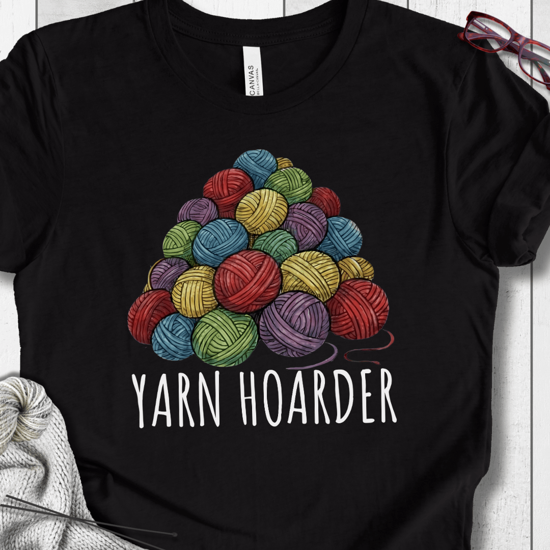 Yarn Hoarder Pile T-Shirt Black / XS