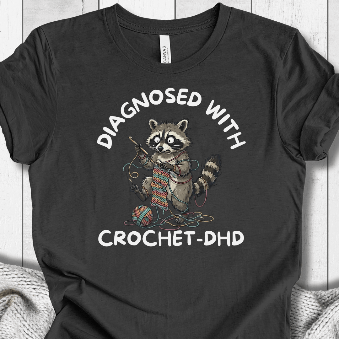 Crochet-DHD T-Shirt Dark Grey Heather / XS