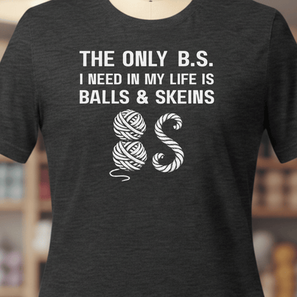 Balls and Skeins T-Shirt Dark Grey / XS