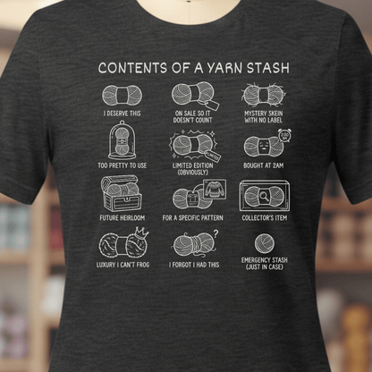 Contents of A Stash T-Shirt Dark Grey / XS