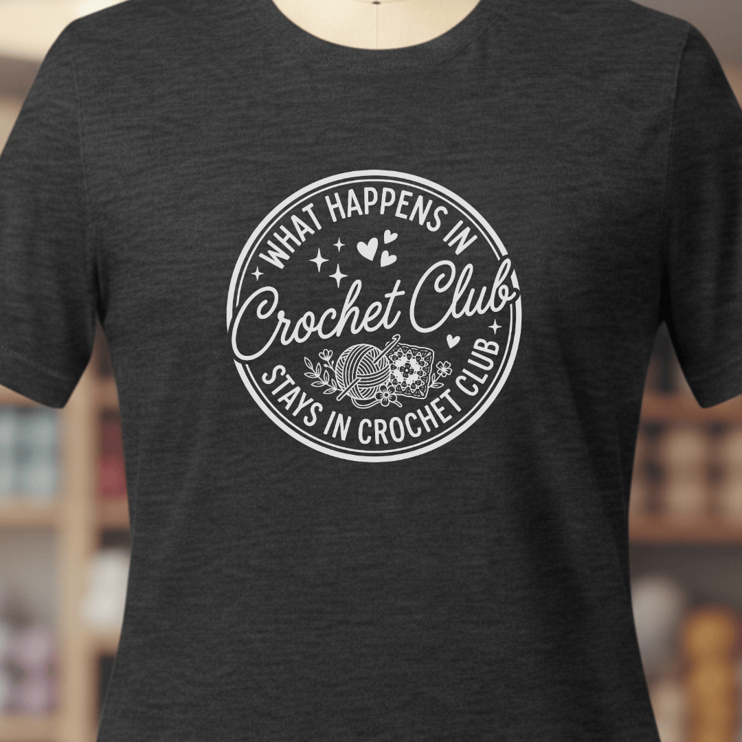 Crochet Club T-Shirt Dark Grey / XS