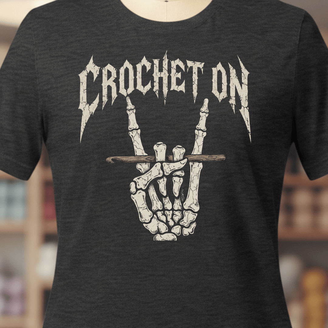 Crochet On T-Shirt Dark Grey / XS