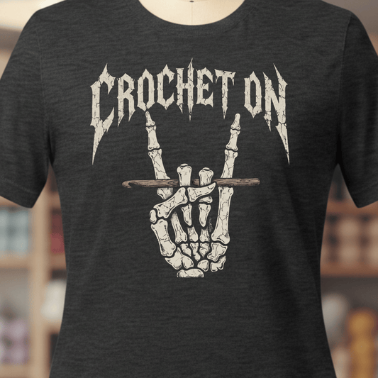 Crochet On T-Shirt Dark Grey / XS
