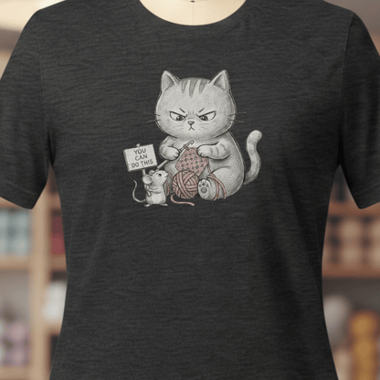 Crochet Support Mouse T-Shirt Dark Grey / XS
