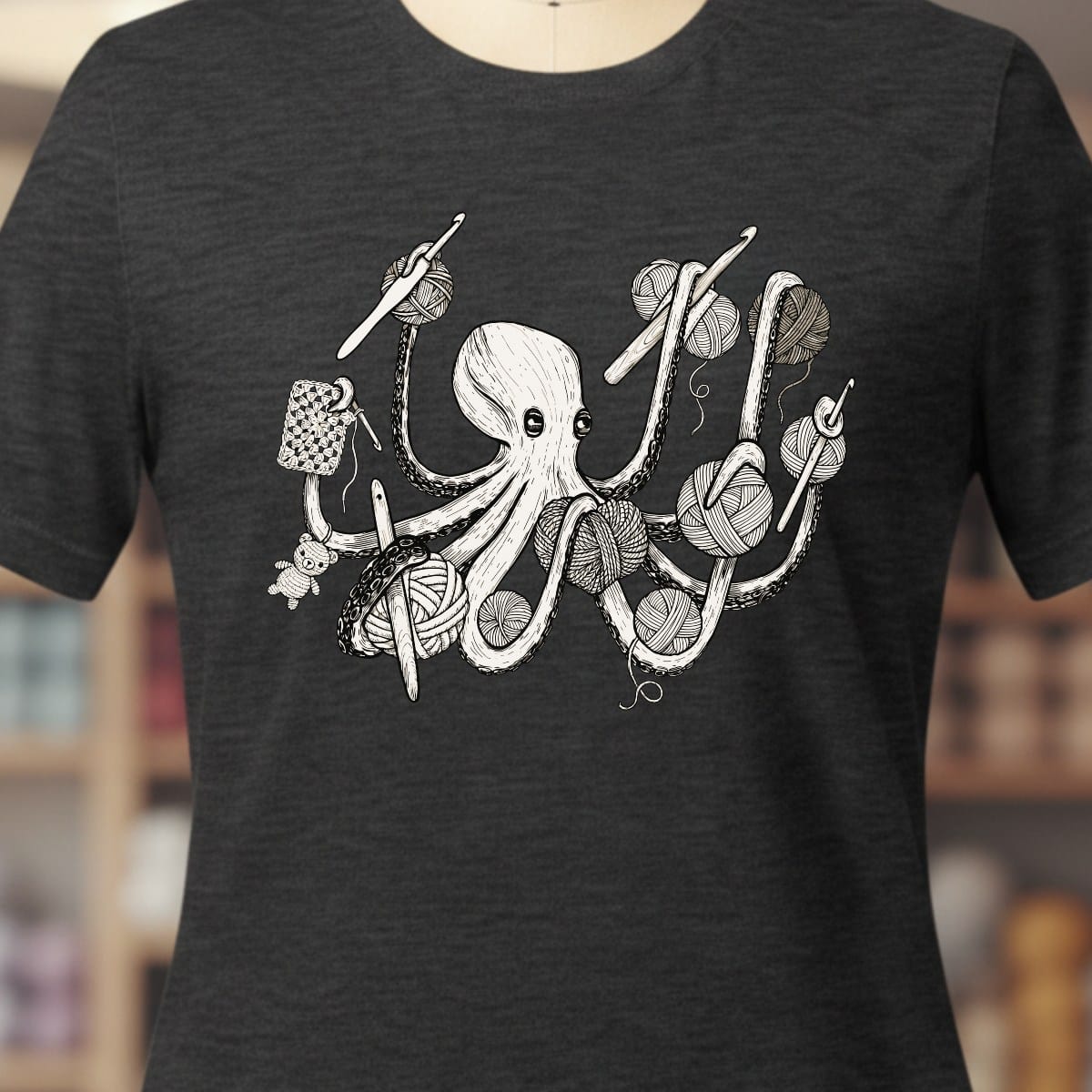 Crochetpus T-Shirt Dark Grey / XS