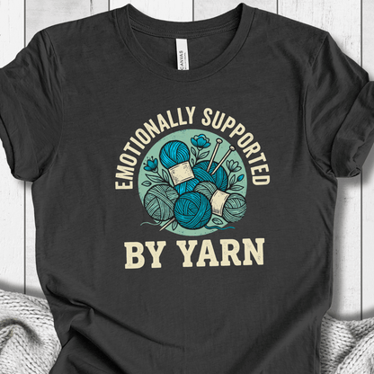 Emotionally Supported By Yarn T-Shirt Dark Grey / XS