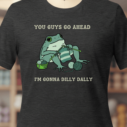 Frog Dilly Dallying T-Shirt Dark Grey / XS