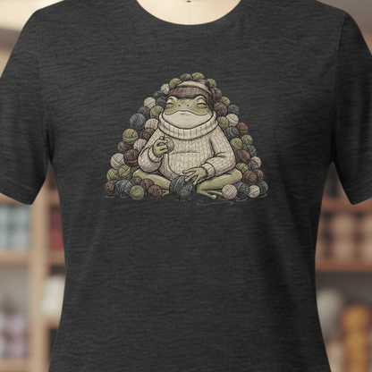 Happy Place Frog T-Shirt Dark Grey / XS