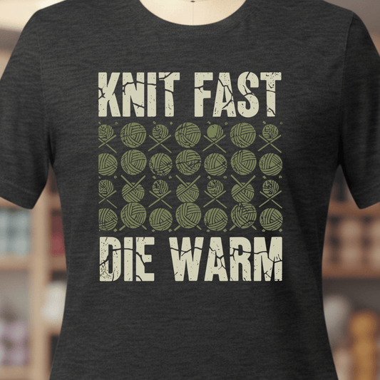 Knit Fast Die Warm T-Shirt Dark Grey / XS