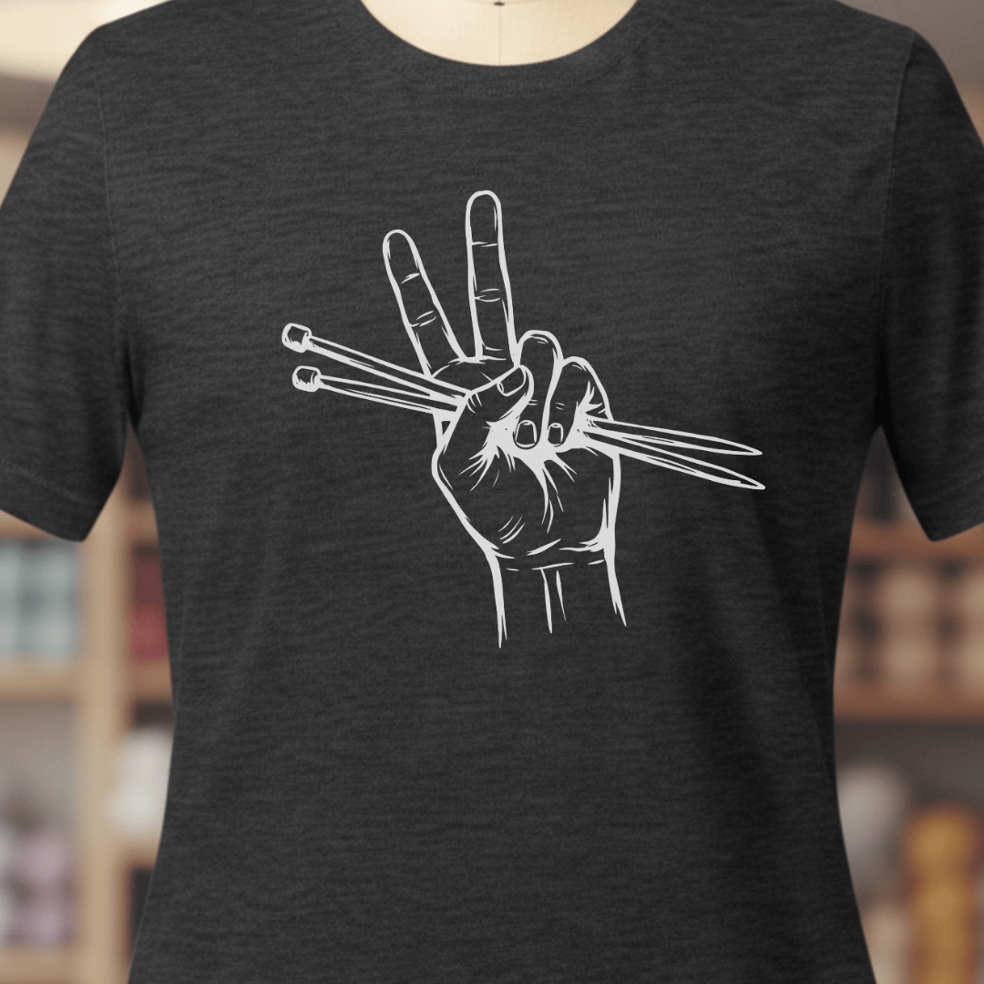 Knit For Peace T-Shirt Dark Grey / XS