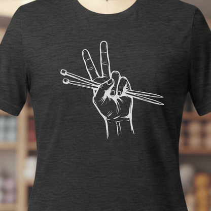 Knit For Peace T-Shirt Dark Grey / XS